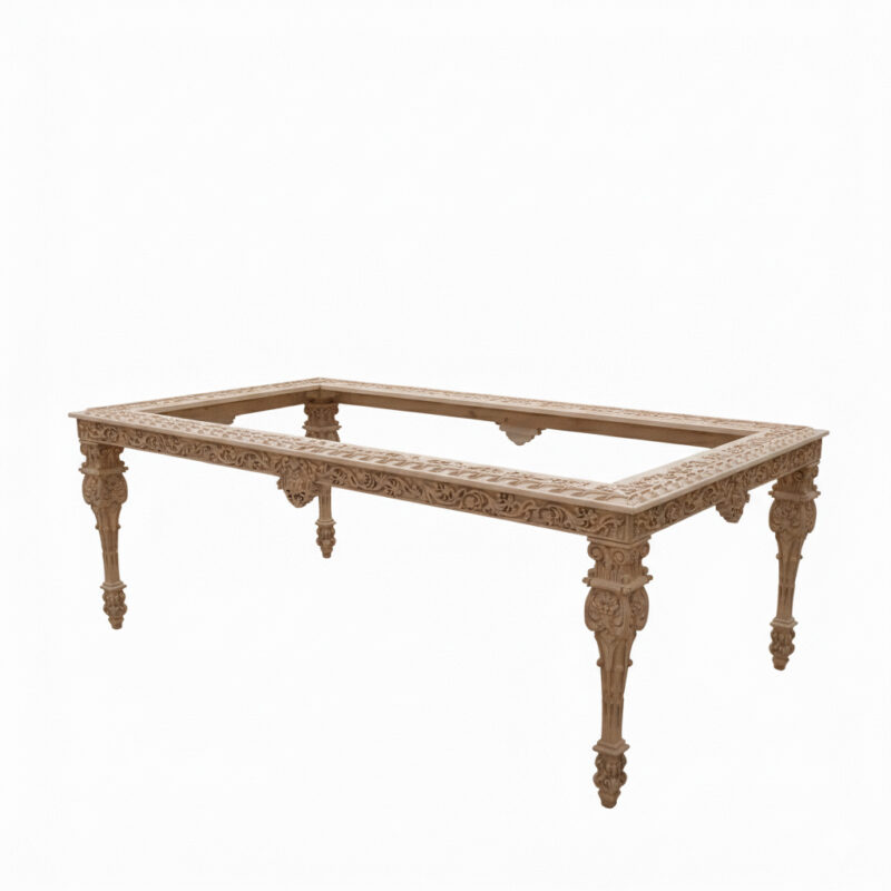 میز-غذاخوری-ترنم-چوبی-منبت-ماهون-چوب