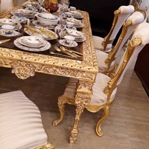 میز غذاخوری سلطنتی | میز ناهار خوری منبت کلاسیک| Dinner table
