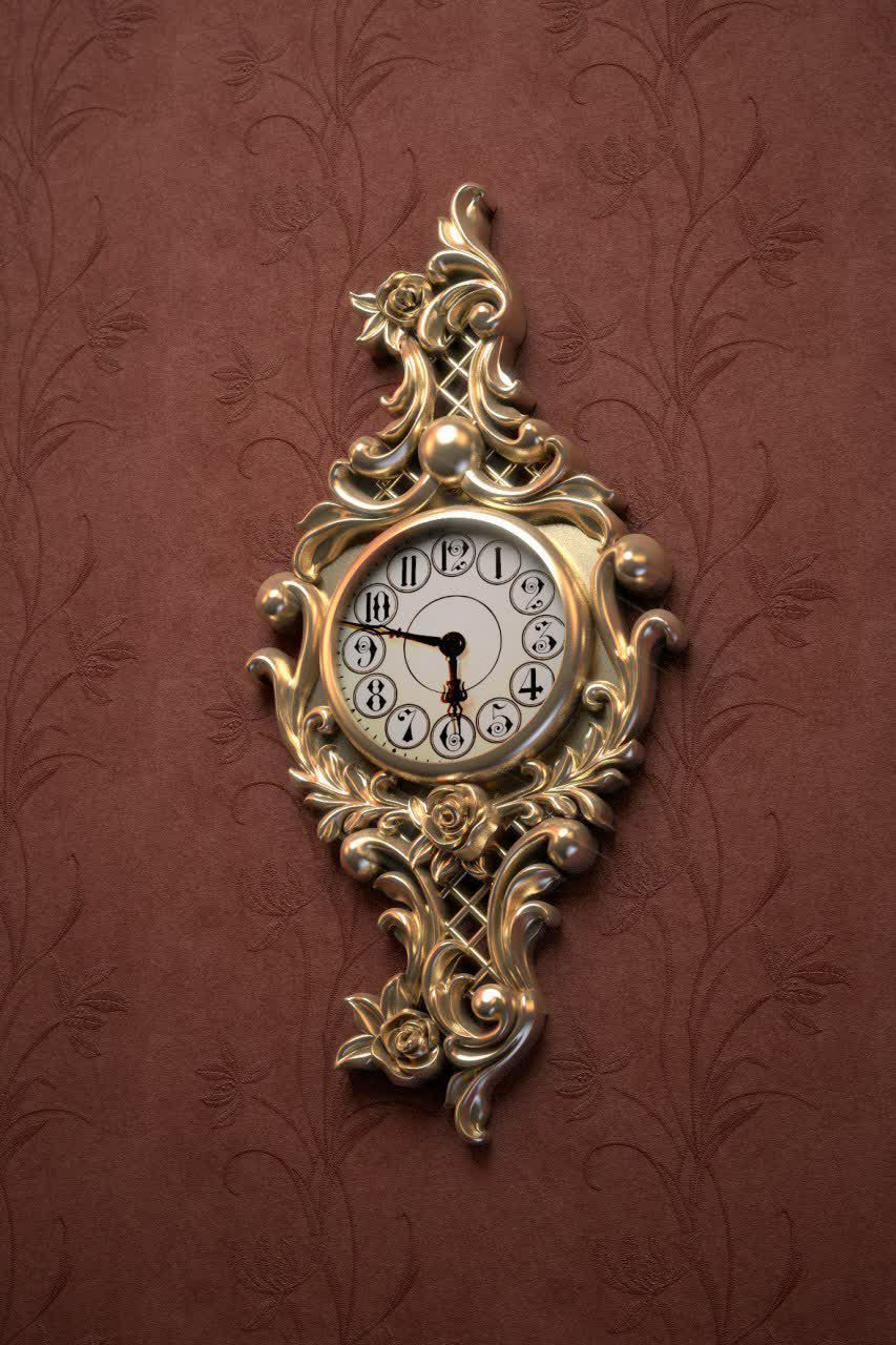 ساعت دیواری چوبی نگار