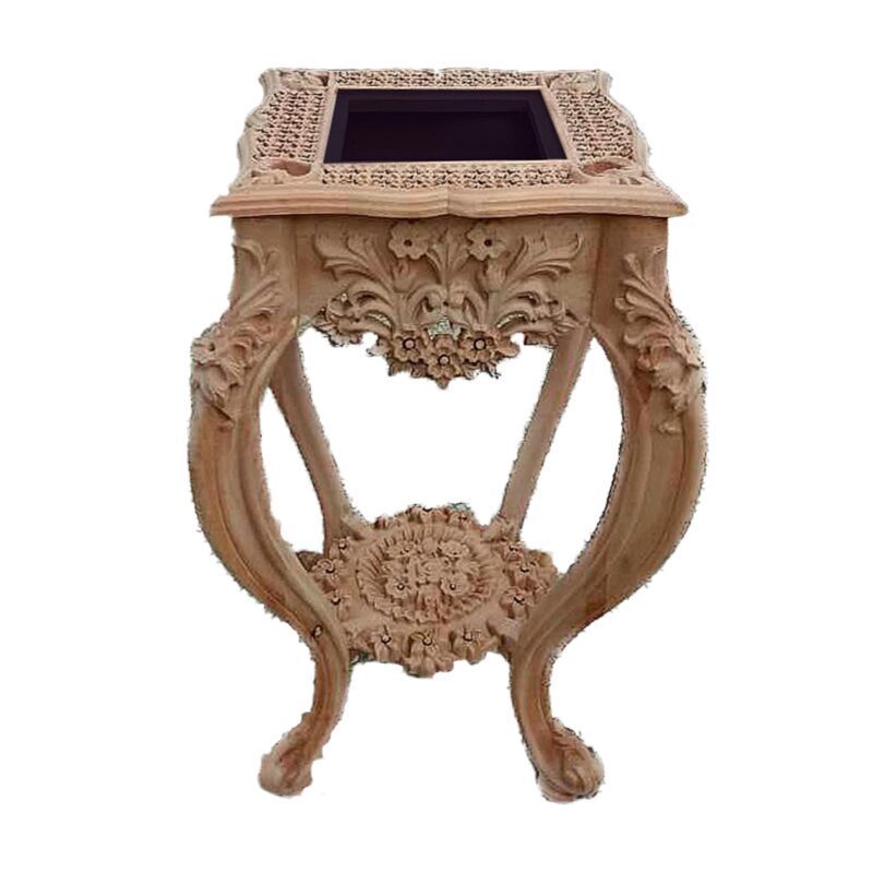 میز کنار سالنی چوب خام آذین مهر تولیدی میز کارخانه