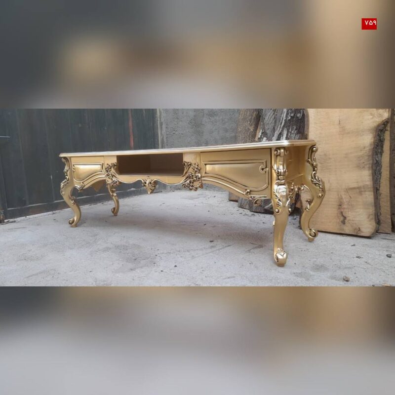میز تلویزیون چوب راش منبت خام تولید کننده
