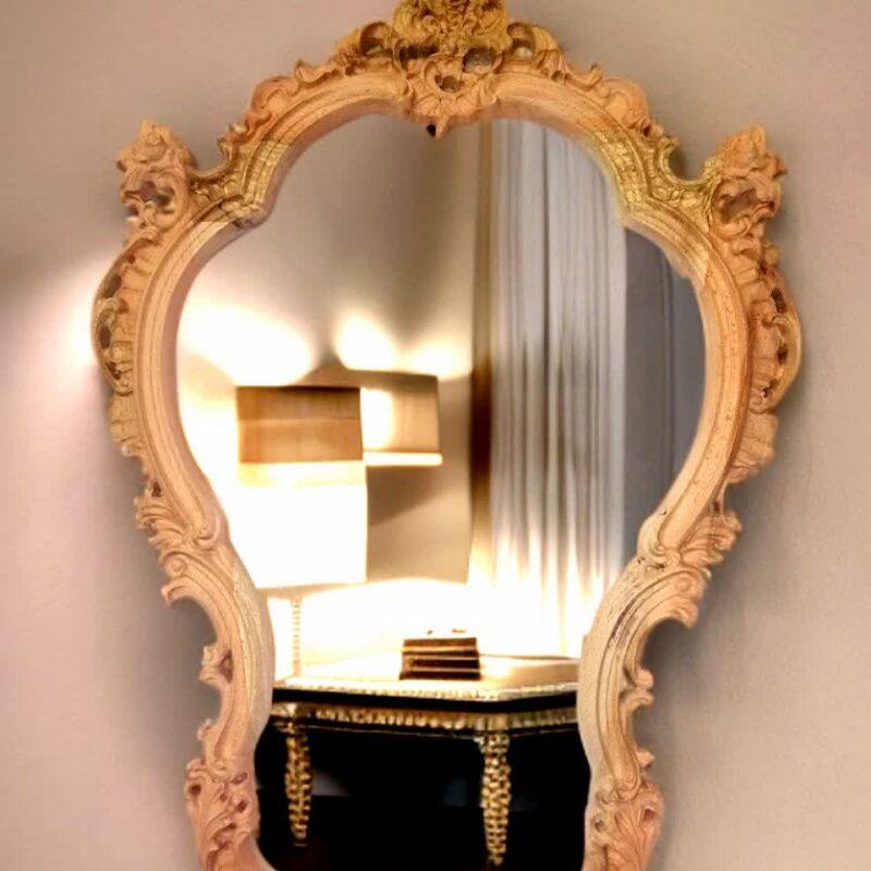 قاب آینه دیواری دیاکو چوب راش ماهون چوب